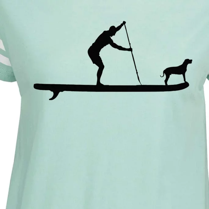 SUP Dog Stand Up Paddle Board Paddling Surf Surfing Enza Ladies Jersey Football T-Shirt