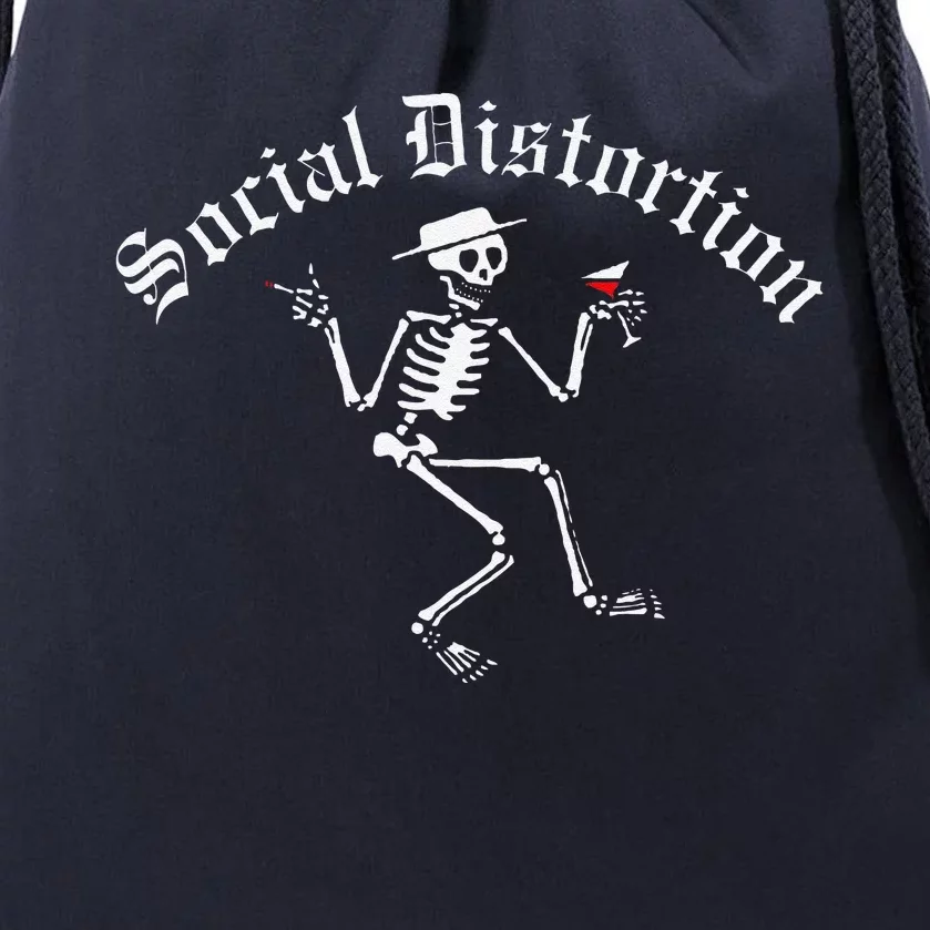 Social Distortion Skelly Drawstring Bag