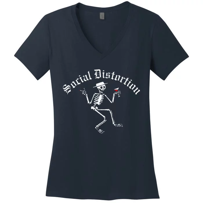 Social Distortion Skelly Women's V-Neck T-Shirt