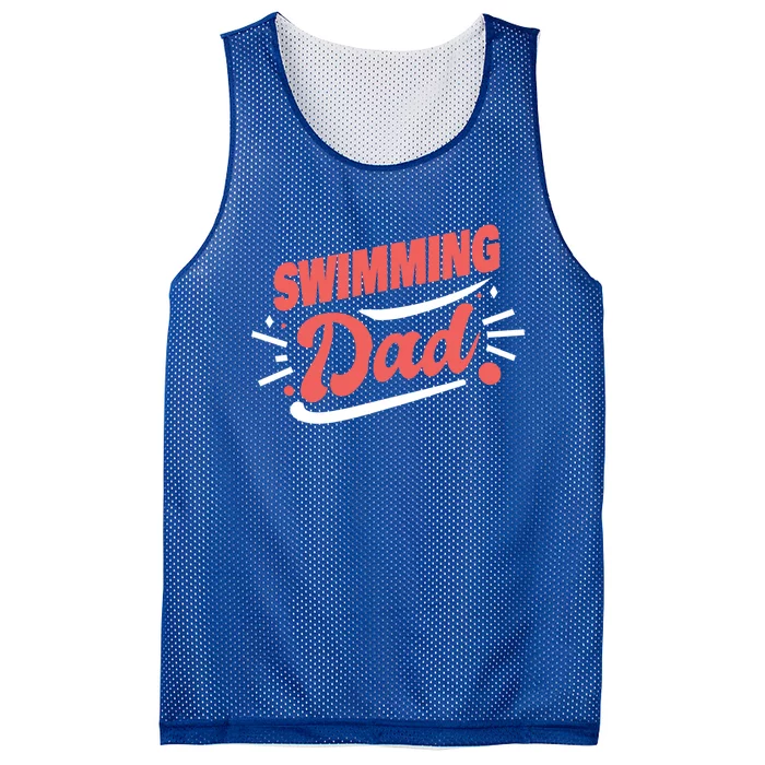 Swimming Dad Swimmer Gift Mesh Reversible Basketball Jersey Tank