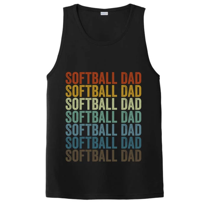 Softball Dad Softball Dad Gift Performance Tank