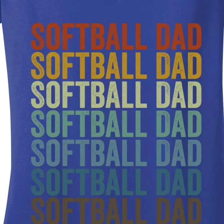 Softball Dad Softball Dad Gift Women's V-Neck T-Shirt