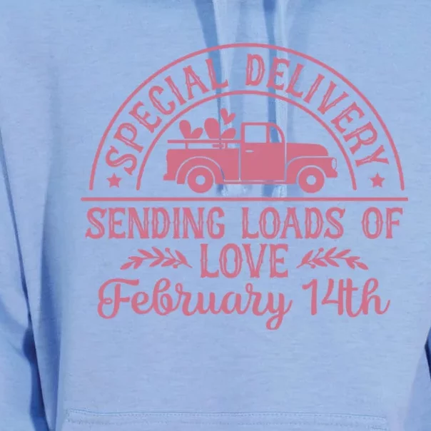 Special Delivery Sending Loads Of Love February 14 Valentine’S Day Unisex Surf Hoodie