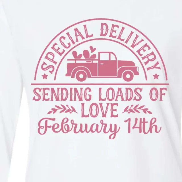 Special Delivery Sending Loads Of Love February 14 Valentine’S Day Womens Cotton Relaxed Long Sleeve T-Shirt