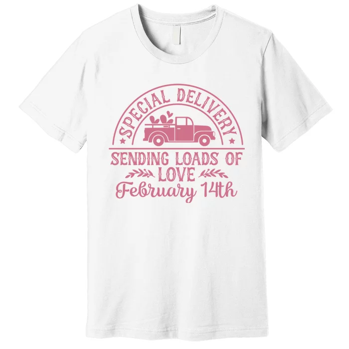 Special Delivery Sending Loads Of Love February 14 Valentine’S Day Premium T-Shirt