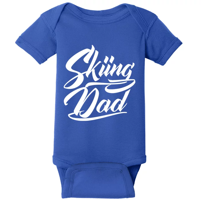 Skiing Dad Ski Skier Father Cute Gift Baby Bodysuit