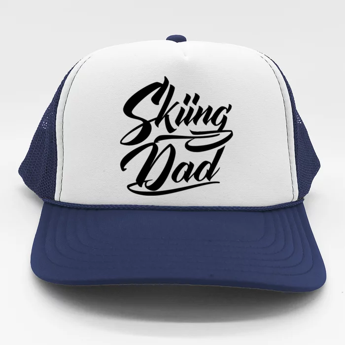 Skiing Dad Ski Skier Father Cute Gift Trucker Hat