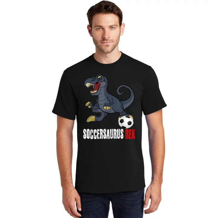 Soccer Dinosaur Soccersaurus For Boy And Girl Tall T-Shirt