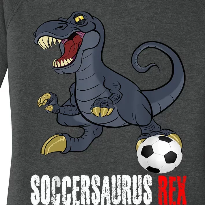 Soccer Dinosaur Soccersaurus For Boy And Girl Women's Perfect Tri Tunic Long Sleeve Shirt