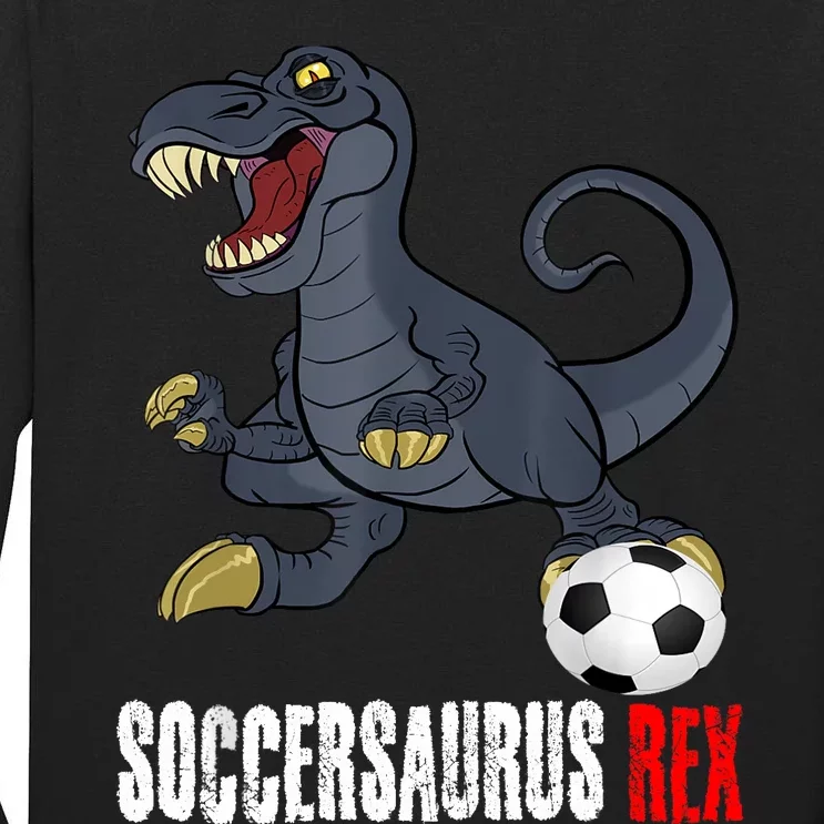 Soccer Dinosaur Soccersaurus For Boy And Girl Tall Long Sleeve T-Shirt