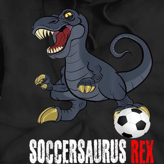 Soccer Dinosaur Soccersaurus For Boy And Girl Tie Dye Hoodie