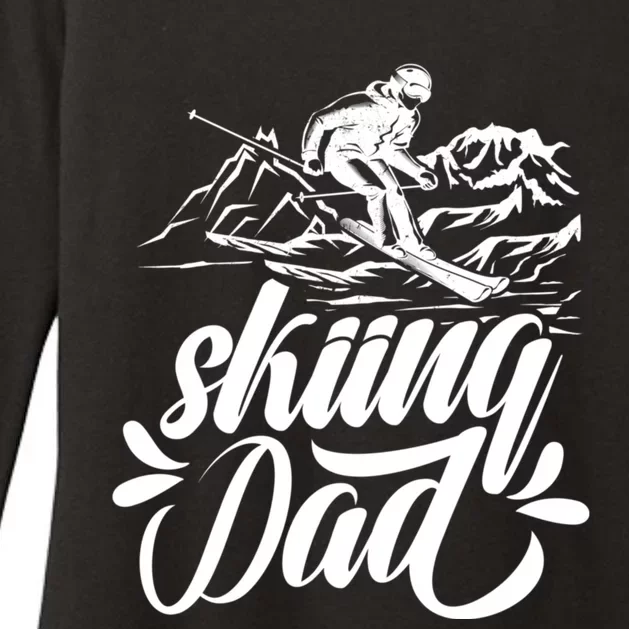 Skiing Dad Skier Father Ski Daddy Papa Father's Day Gift Womens CVC Long Sleeve Shirt