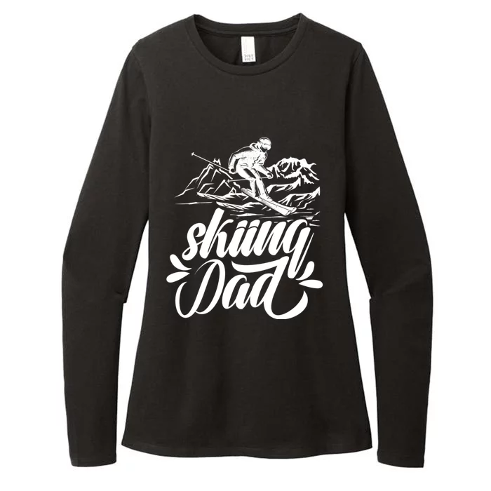 Skiing Dad Skier Father Ski Daddy Papa Father's Day Gift Womens CVC Long Sleeve Shirt