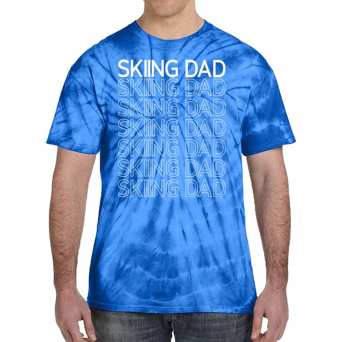 Skiing Dad Slopes Skier Winter Sports Ski Father Daddy Papa Gift Tie-Dye T-Shirt