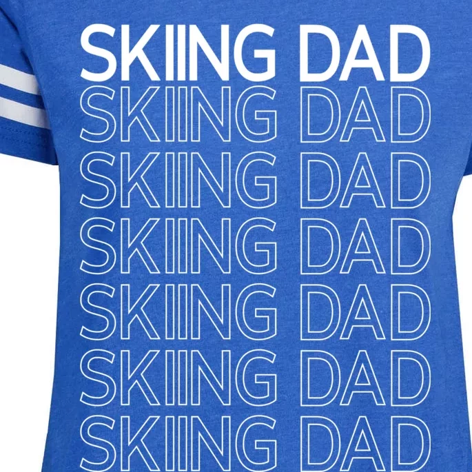 Skiing Dad Slopes Skier Winter Sports Ski Father Daddy Papa Gift Enza Ladies Jersey Football T-Shirt