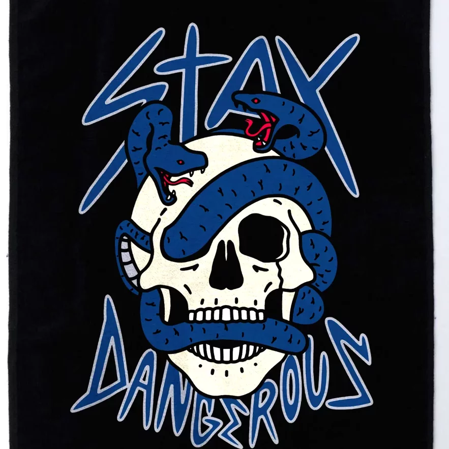 Stay Dangerous Skull Snake Sneaker Scary Swag Team Matching Perfect Gift Idea Platinum Collection Golf Towel