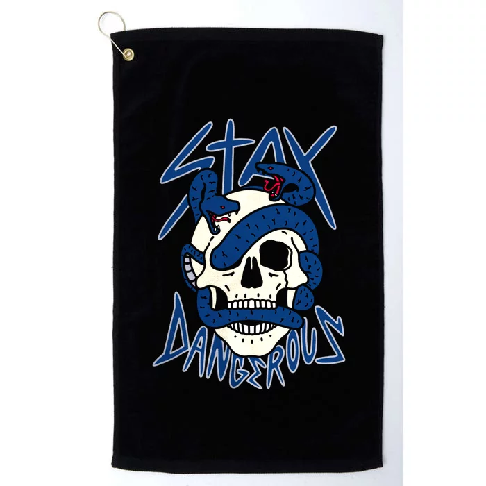 Stay Dangerous Skull Snake Sneaker Scary Swag Team Matching Perfect Gift Idea Platinum Collection Golf Towel