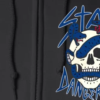 Stay Dangerous Skull Snake Sneaker Scary Swag Team Matching Perfect Gift Idea Full Zip Hoodie