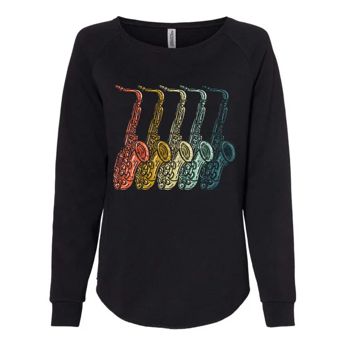 Saxophone Design Sax Lover Saxophonist Womens California Wash Sweatshirt