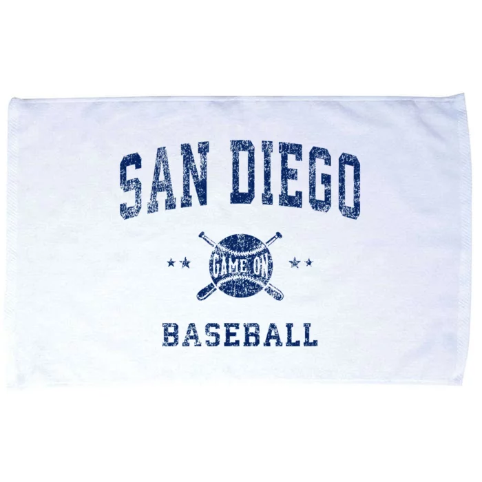 San Diego Sd Vintage Baseball Throwback Microfiber Hand Towel