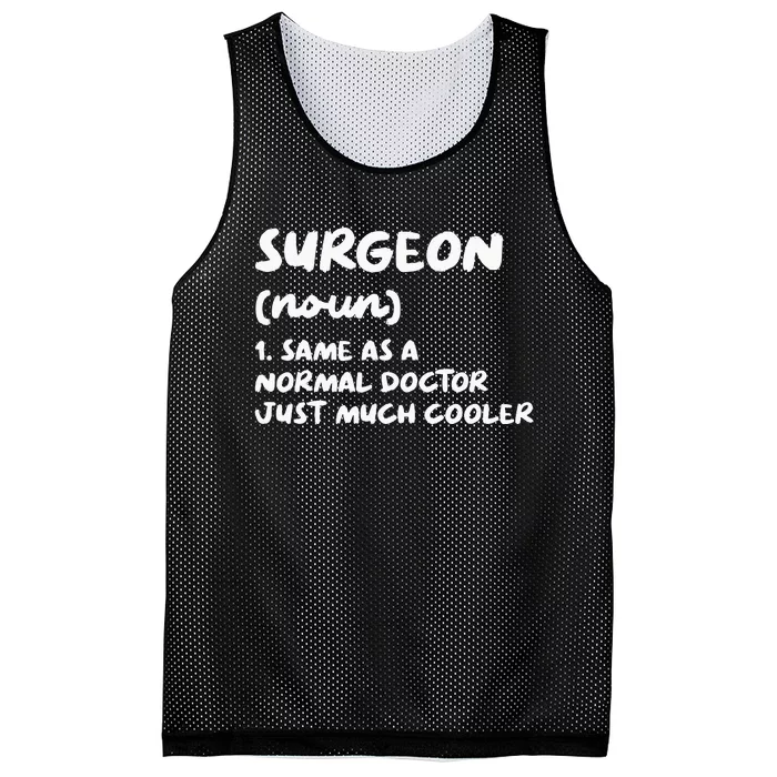 Surgeon Definition Surgery Doctor Mesh Reversible Basketball Jersey Tank