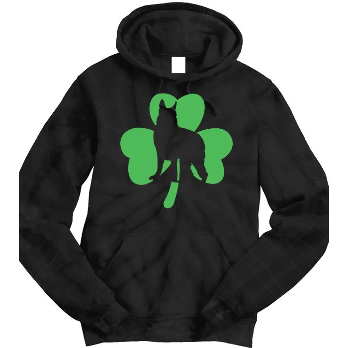 Shamrock Dog St Patricks Day Tie Dye Hoodie