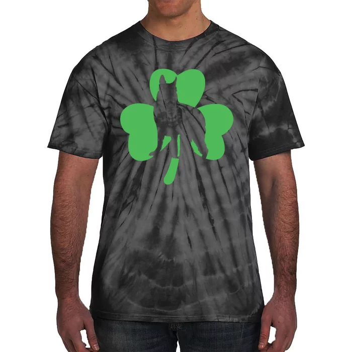 Shamrock Dog St Patricks Day Tie-Dye T-Shirt