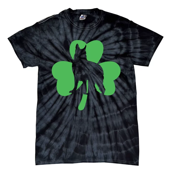 Shamrock Dog St Patricks Day Tie-Dye T-Shirt