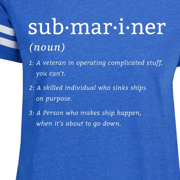 Submariner Definition Submersible Nuclearpowered Submarine Enza Ladies Jersey Football T-Shirt