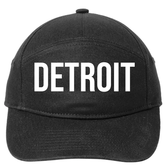 Simple Detroit 7-Panel Snapback Hat