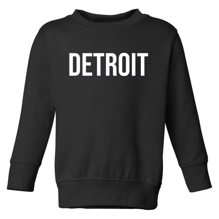 Simple Detroit Toddler Sweatshirt