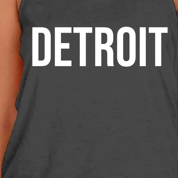 Simple Detroit Women's Knotted Racerback Tank