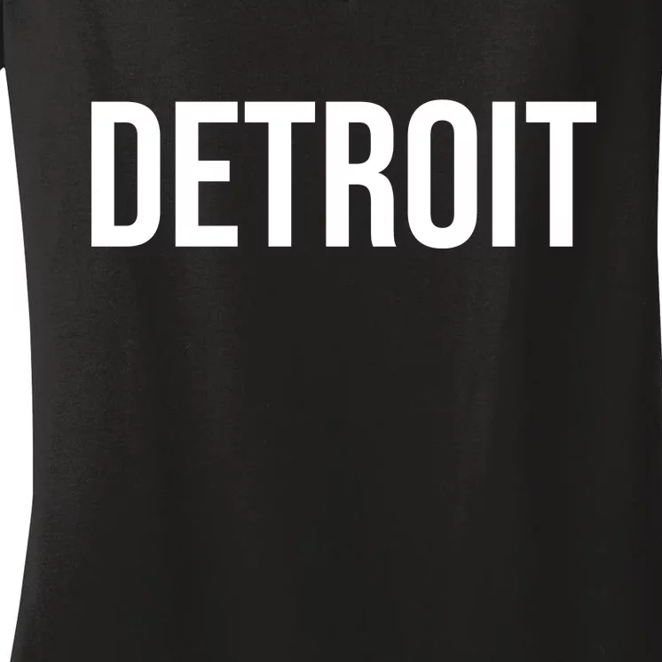 Simple Detroit Women's V-Neck T-Shirt