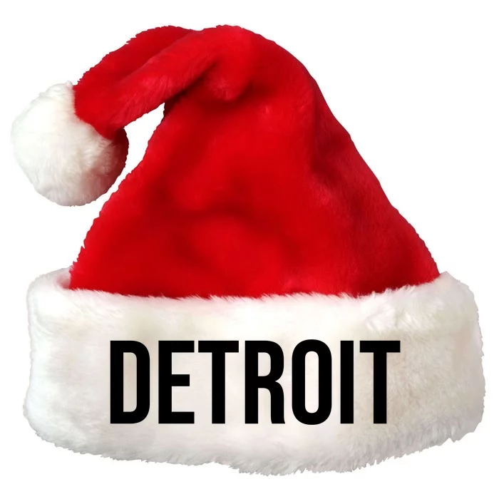 Simple Detroit Premium Christmas Santa Hat