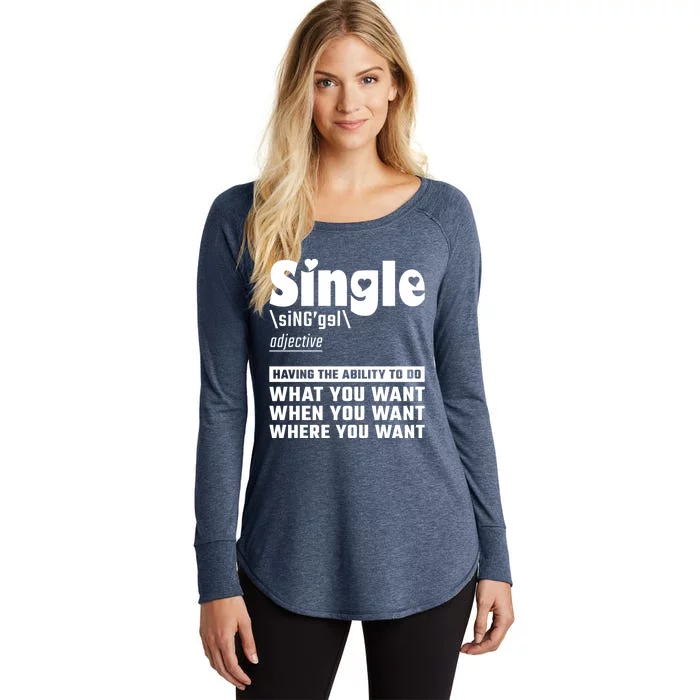 Single Definition Singles Awareness Day Gift Women's Perfect Tri Tunic Long Sleeve Shirt