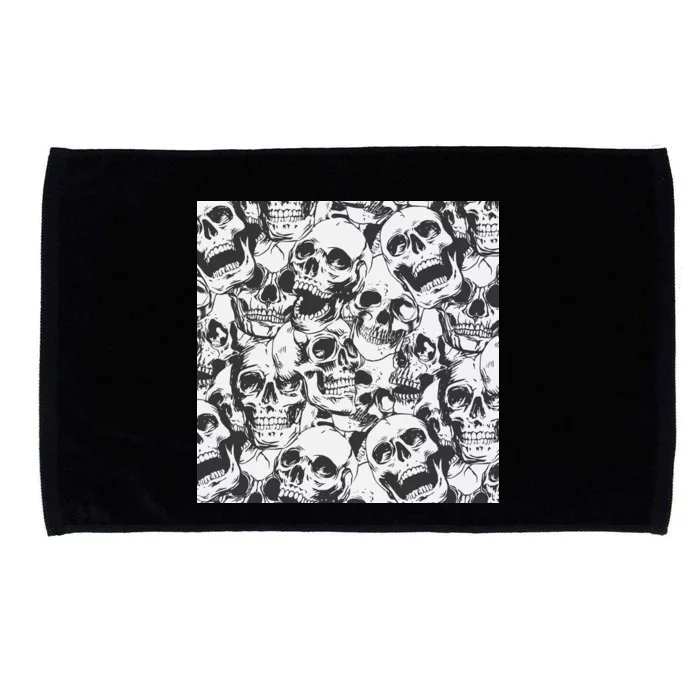 Spooky Deadly Skulls Microfiber Hand Towel