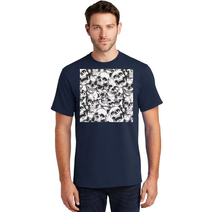 Spooky Deadly Skulls Tall T-Shirt