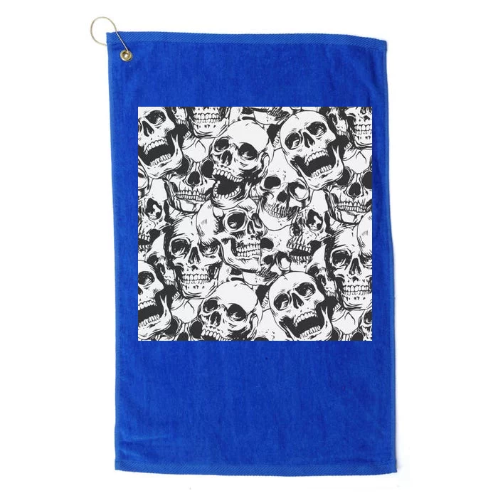 Spooky Deadly Skulls Platinum Collection Golf Towel