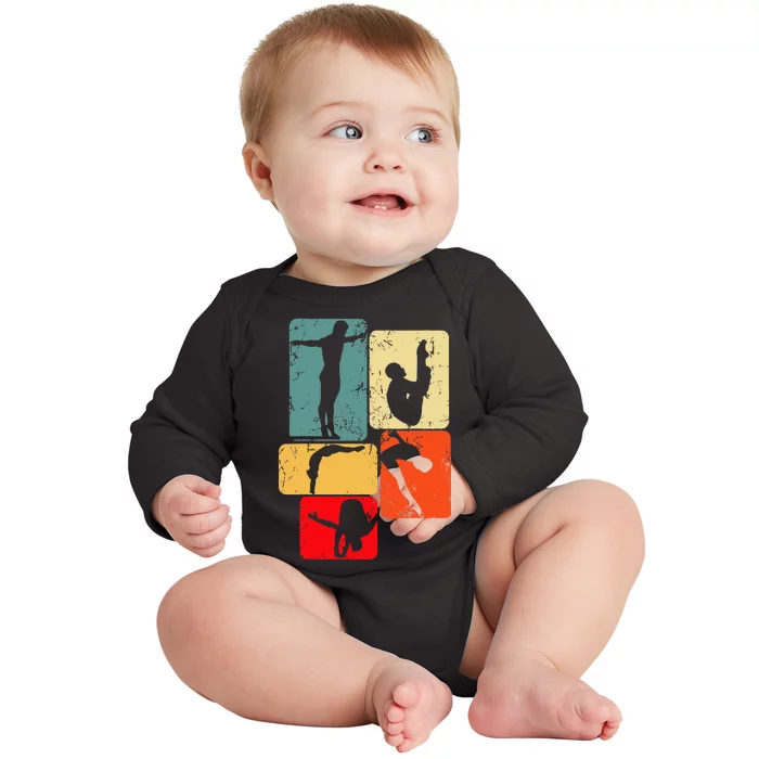 Springboard Diving Springboard Diver Platform Diving Baby Long Sleeve Bodysuit