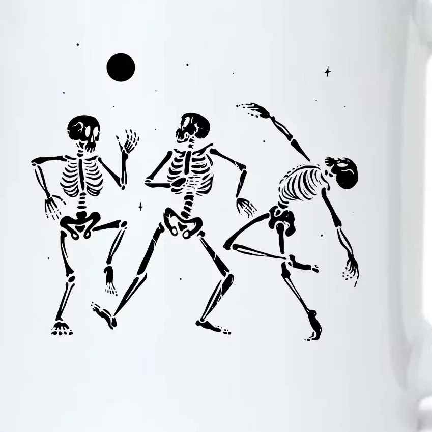 Spooky Dancing Skeletons Halloween Costume Music Adult Black Color Changing Mug