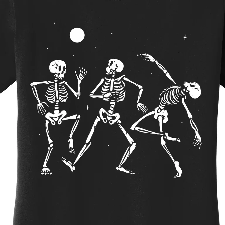 Spooky Dancing Skeletons Halloween Costume Music Adult Women's T-Shirt