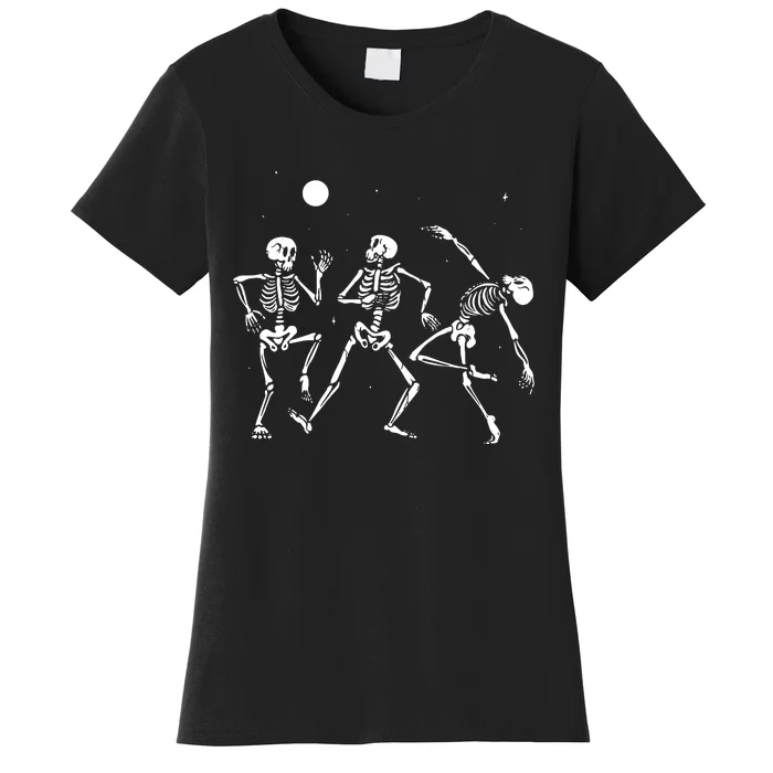 Spooky Dancing Skeletons Halloween Costume Music Adult Women's T-Shirt