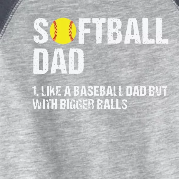 Softball Dad Toddler Fine Jersey T-Shirt