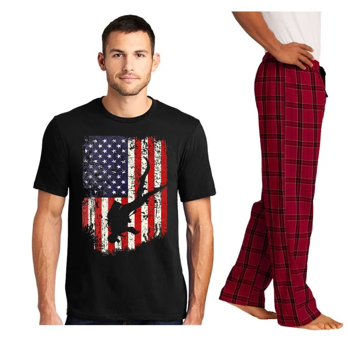 Scuba Diver Scuba Diving American Flag Pajama Set