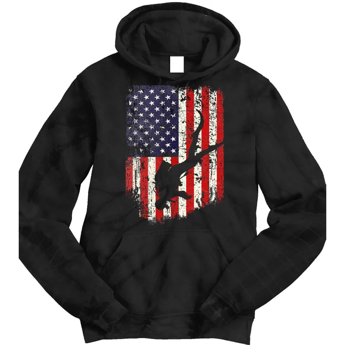 Scuba Diver Scuba Diving American Flag Tie Dye Hoodie