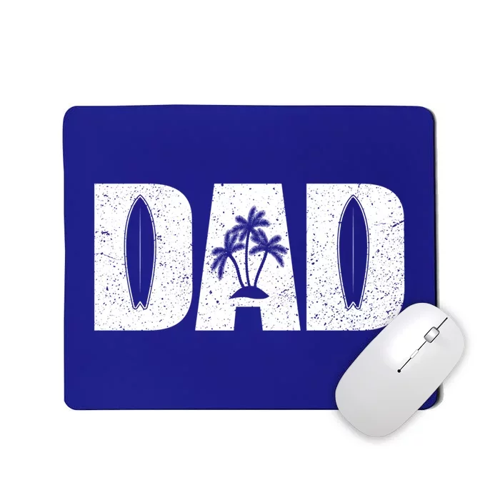 Surfing Dad Surfer Father Surf Dad Surfboard Distressed Funny Gift Mousepad