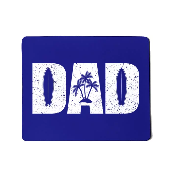 Surfing Dad Surfer Father Surf Dad Surfboard Distressed Funny Gift Mousepad