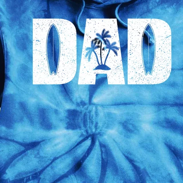 Surfing Dad Surfer Father Surf Dad Surfboard Distressed Funny Gift Tie Dye Hoodie