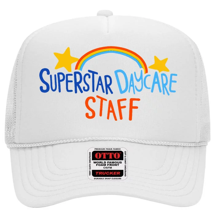 Superstar Daycare Staff Trendy Apparel High Crown Mesh Trucker Hat