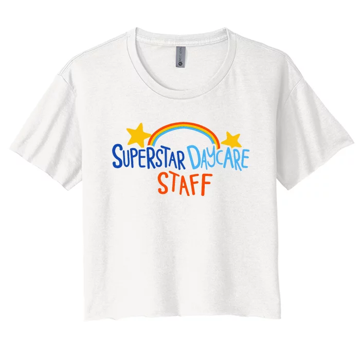 Superstar Daycare Staff Trendy Apparel Women's Crop Top Tee